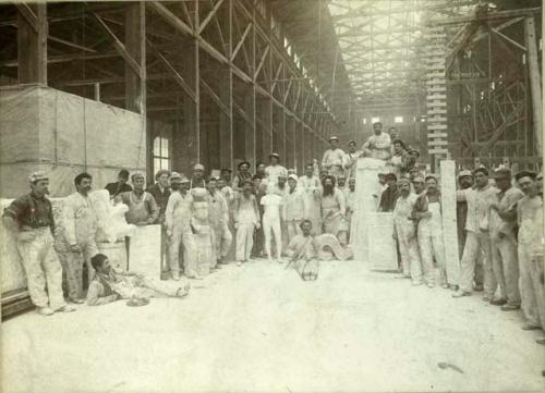 World's Columbian Exposition of 1893 - making the casts of the reproductions of Yucatan Ruins