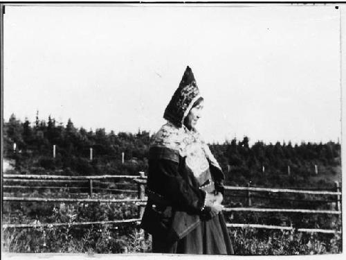 Woman of the reserve in costume