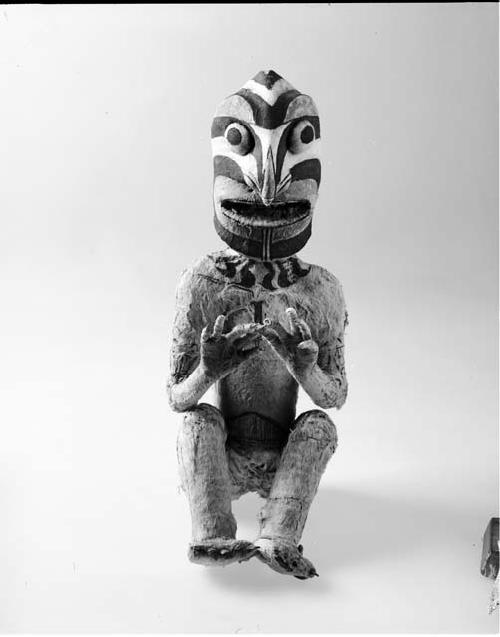 Anthropomorphic figure of bark cloth