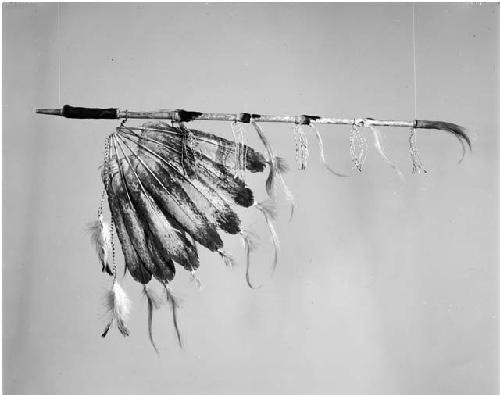 Calumet stem, feather fan (99-12-10/53100.2)
