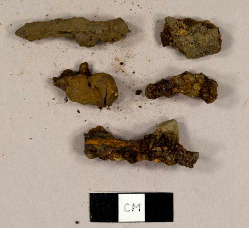 Iron nails, including one with a possible hand wrought head