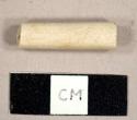 White kaolin pipe stem fragment