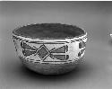 Polychrome-on-white Bowl; geometric motif (995-29-10/74046)