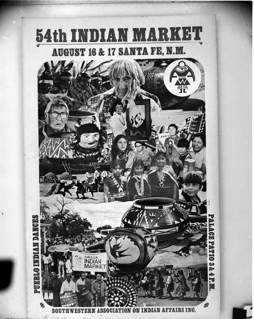 Poster for 54th annual Santa Fe Indian Market, 1975