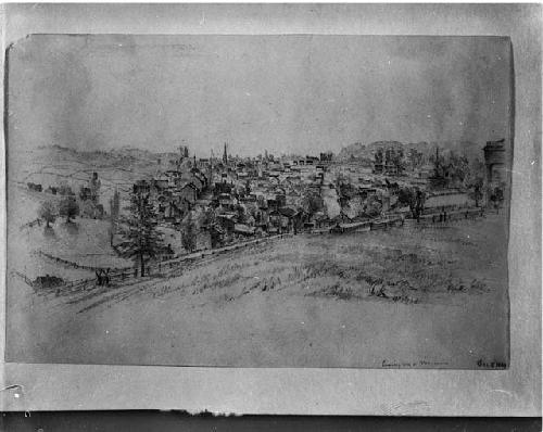 Pencil sketch by Seth Eastman: "Lexington, Virginia, Dec. 5, 1849"