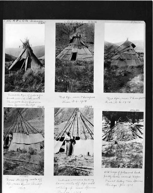 Structures and people, Thompson River Indians