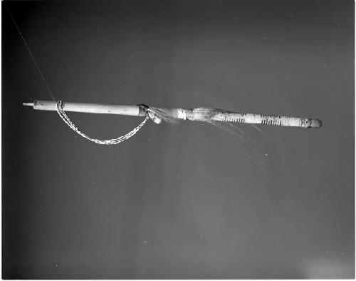 Pipe with strings of wampum (99-12-10/53111.2)