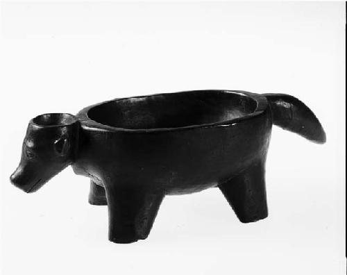 Hog-shaped combined food and spice dish (08-36-70/74014)