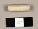 Whte kaolin pipe stem fragment