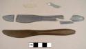 Clear plastic knife and knife fragments
