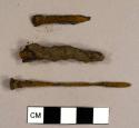 Nail fragments, including at least one wire nail