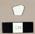 Earthenware sherd with white glaze, possibly a tile