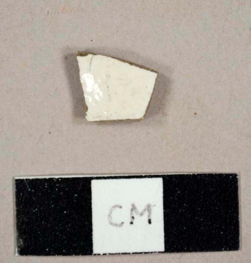 White salt glazed stoneware sherd