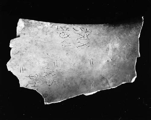 Oracle bone, inscribed
