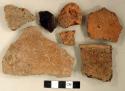 Coarse earthenware body and rim sherds, undecorated