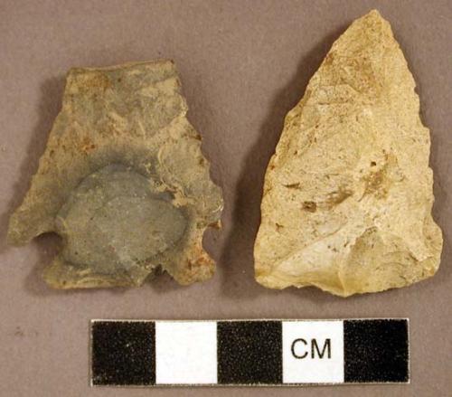 Chipped stone, projectile points, triangular and corner-notched