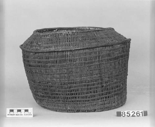 Utility basket from the collection of G. Nicholson. Open, wrapped twined.