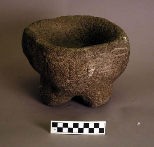 Stone vessel incised