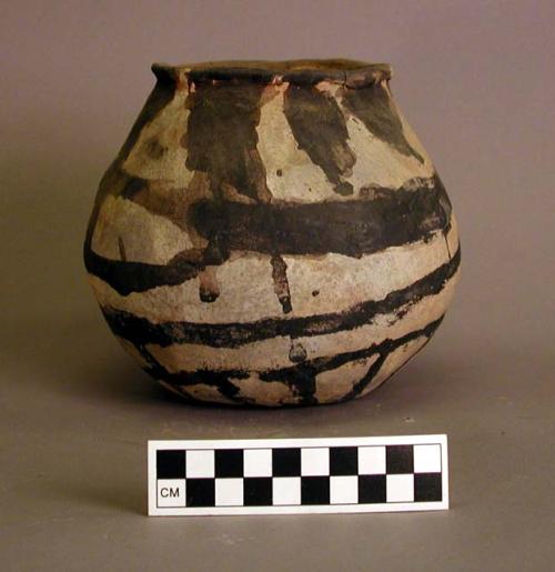 Small pottery olla - black decoration