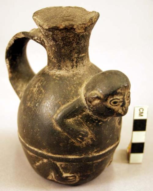 Black ware effigy vessel