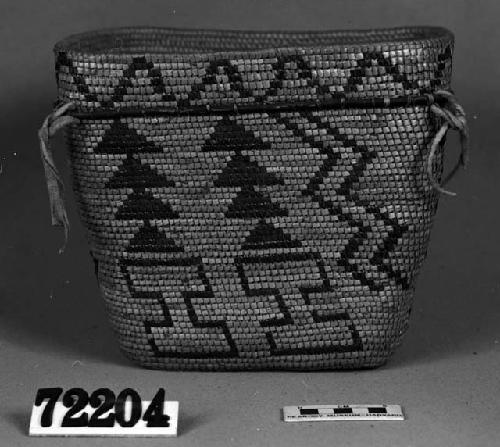 Burden basket from the collection of G.T. Emmons. Coiled, imbricated.