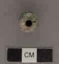 "collared" spherical jade bead - diam. 13mm. x base 12 mm.