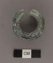 4 fragments of jade ear plug flare - diam. 34mm