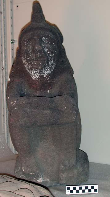 Large effigy.  Human form in basaltic lava.