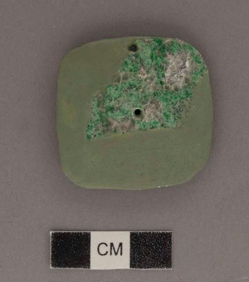 Fragment of jade ornament - piece of jade disc