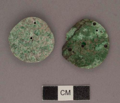 Perforated jadeite disks