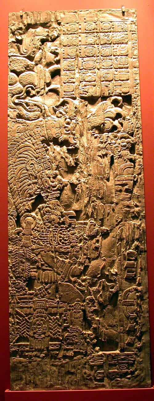 Cast of part of Wooden Lintel, Temple I, Tikal