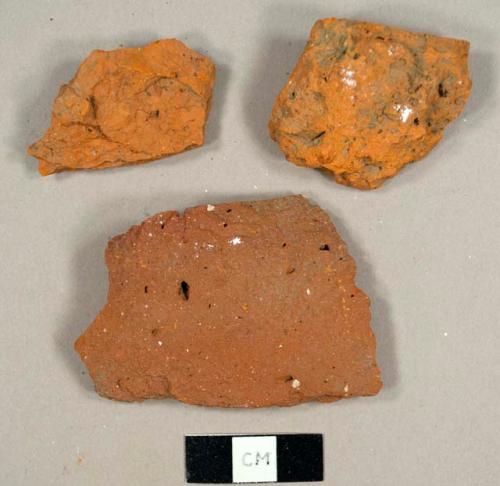 Red and orange brick fragments