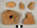 Brick fragments, including roof tile fragments