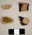 Lead glazed refined redware sherds