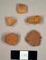 Brick fragments, and one possible refined redware sherd