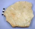 Fragment of comale or terra cotta baking slab - cane matting impressed. 18 x 20