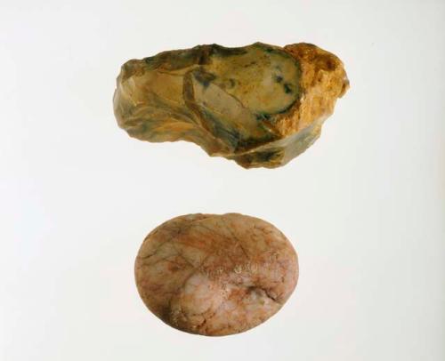 6 medium-sized parallel-sided flint hand axes