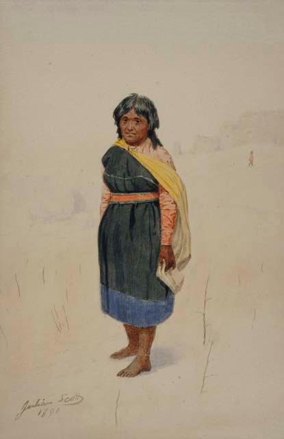 "Study of a woman of 2d mesa (Moqui) Shi-mo-pa-vi"