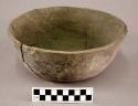 Ceramic bowl, partial, reconstructed, flared lip