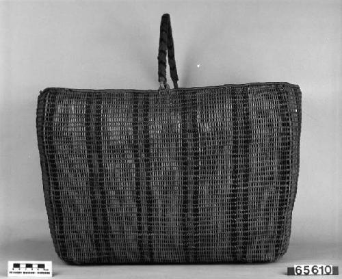 Carrying basket. From a collection through G. Nicholson. Open, wrapped twined.
