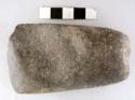 Ground stone axe, worn on one side