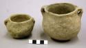Ceramic complete vessels, bowls with 2 lugs, plain