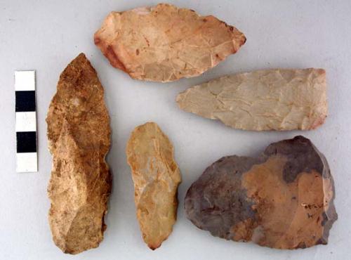 Chipped stone edged tools and bifaces