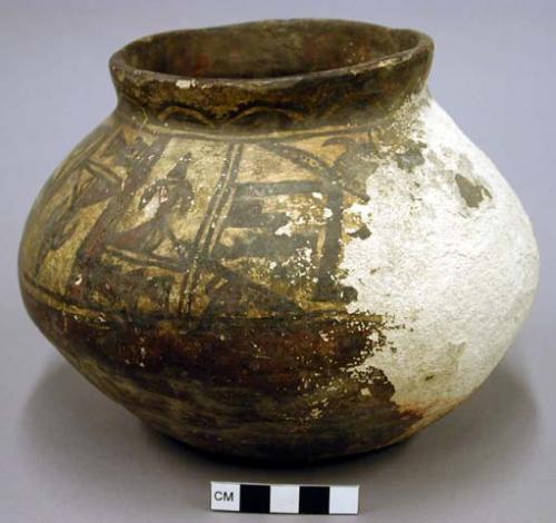 Jar, polacca polychrome (early). linear design.