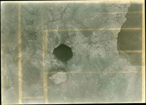 Scan of photograph from Judge Burt Cosgrove photo album. October-November 1933. Pendleton Ruin. Plug removed.