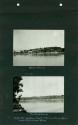 Scan of page from Judge Burt Cosgrove photo album. July 1933, North and South Atchison Kansas from across the Missouri River.