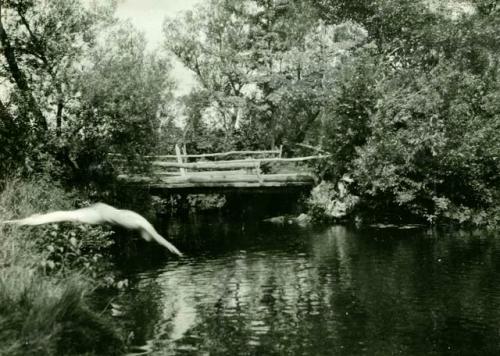 Scan of photograph from Judge Burt Cosgrove photo album."The Water Nymph", Francistown N.H