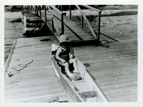 Scan of photograph from Judge Burt Cosgrove photo album.July 1931 Ann Claflin