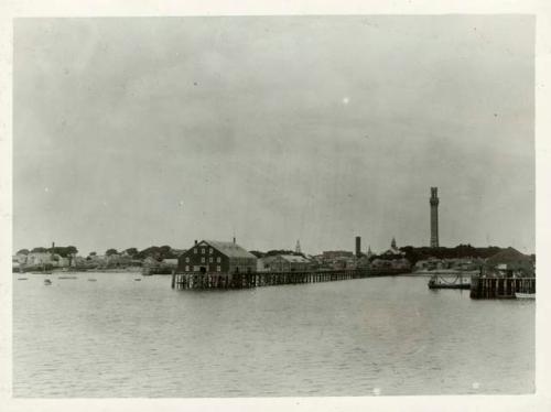 Scan of photograph from Judge Burt Cosgrove photo album.July 1931 Tower at Provincetown Mass.