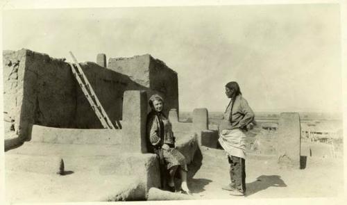 Scan of photograph from Judge Burt Cosgrove photo album.Eileen Alves at Taos New.Mex. 1931